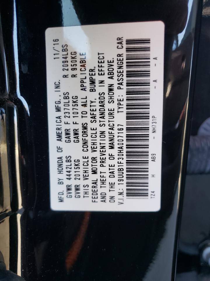 Photo 10 from auction – 2017 ACURA TLX with VIN 19UUB1F30HA007167