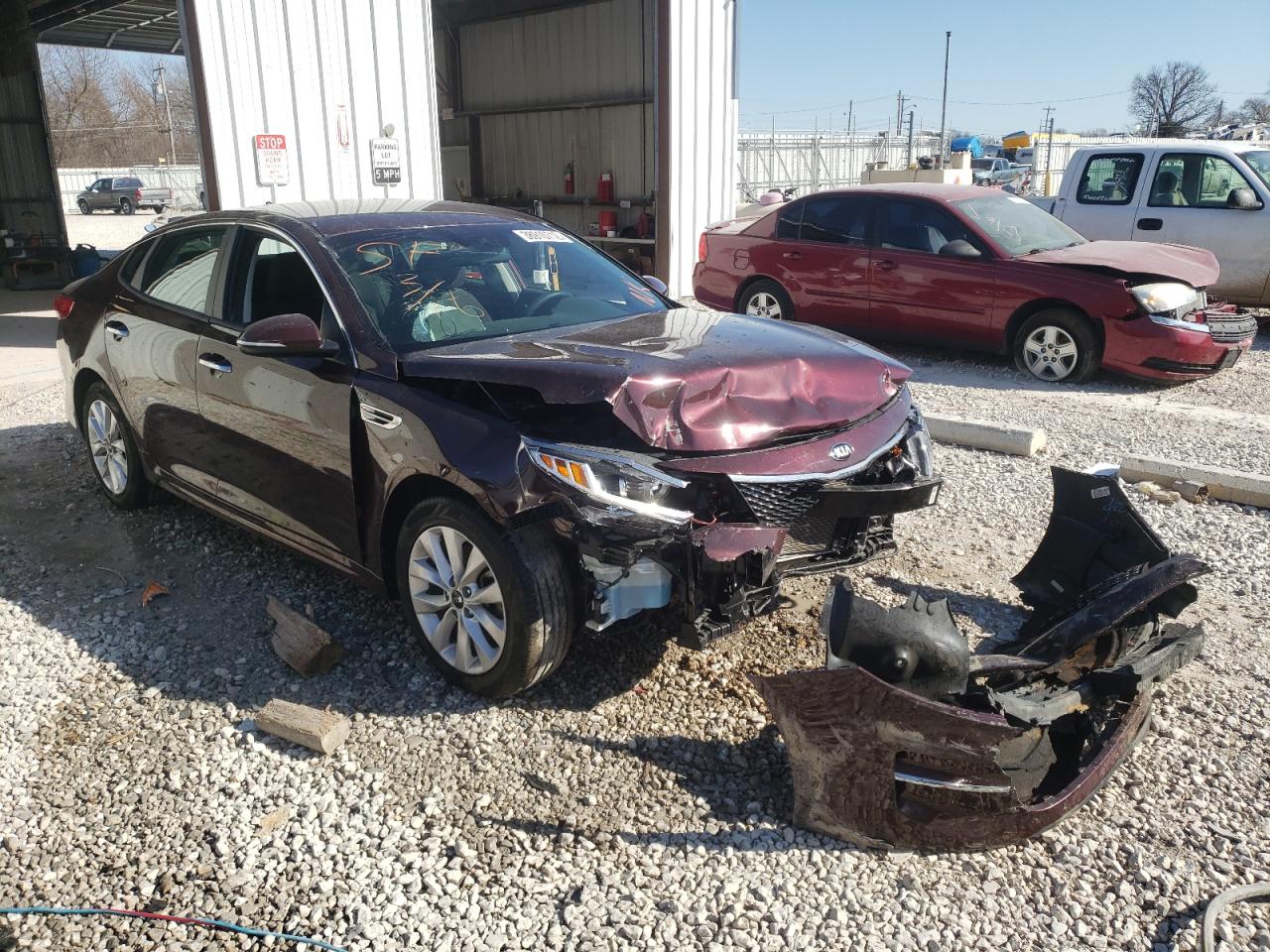KIA OPTIMA LX 2018 with VIN 5XXGT4L36JG270711 - Photo from auction