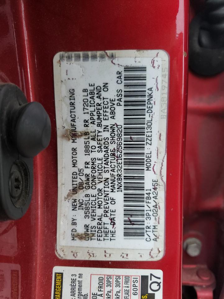 Photo 10 from auction – 2006 TOYOTA COROLLA CE with VIN 1NXBR32E16Z569820