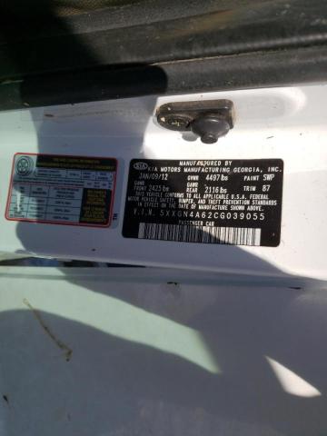 صورة رقم 10 من المزاد - 2012 KIA OPTIMA EX مع VIN 5XXGN4A62CG039055
