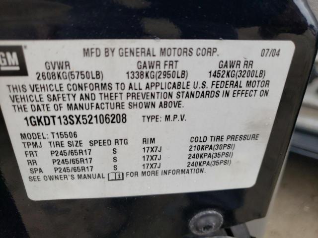 Photo 10 from auction – 2005 GMC ENVOY with VIN 1GKDT13SX52106208