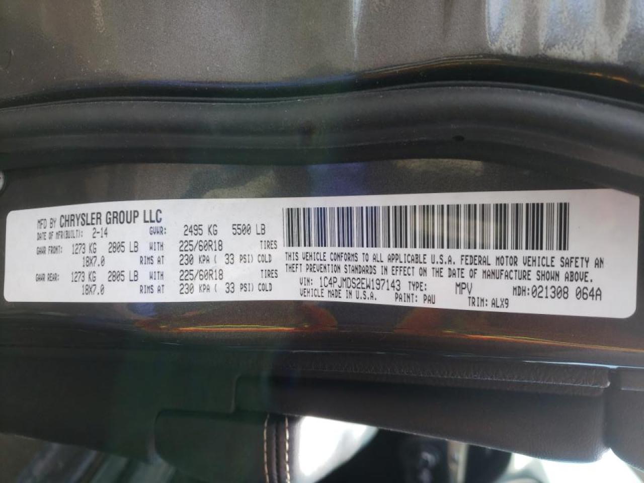 Photo 10 from auction – 2014 JEEP CHEROKEE L with VIN 1C4PJMDS2EW197143