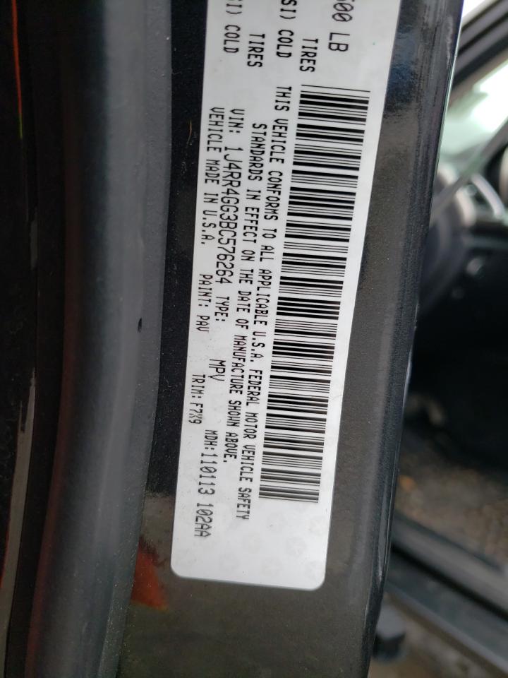 Photo 10 from auction – 2011 JEEP GRAND CHER with VIN 1J4RR4GG3BC576264