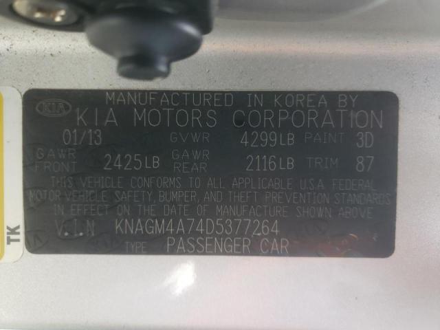 Photo 10 from auction – 2013 KIA OPTIMA LX with VIN KNAGM4A74D5377264