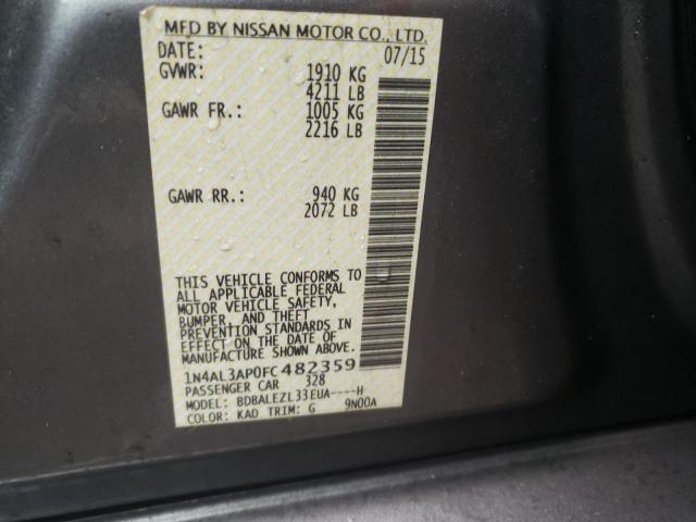 Photo 10 from auction – 2015 NISSAN ALTIMA 2.5 with VIN 1N4AL3AP0FC482359