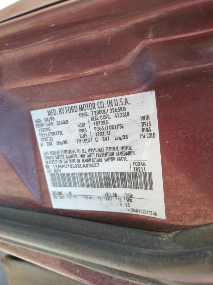 Photo 10 from auction – 1999 FORD EXPEDITION with VIN 1FMPU18L0XLA03637