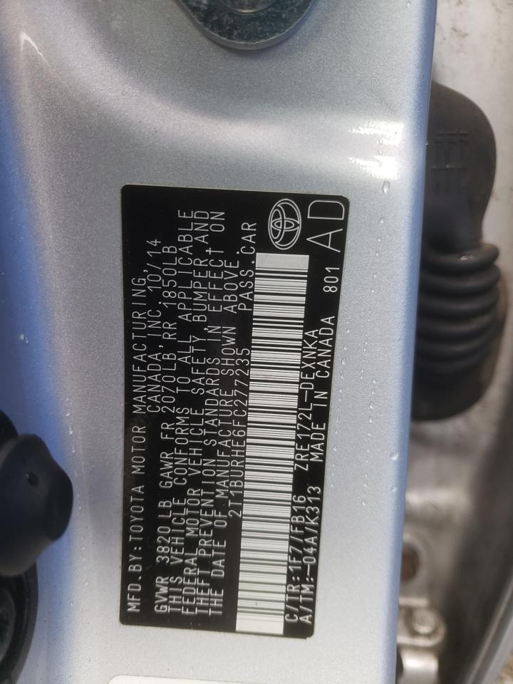 Photo 10 from auction – 2015 TOYOTA COROLLA with VIN 2T1BURHE6FC277235