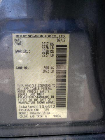 Photo 10 from auction – 2018 NISSAN ALTIMA 2.5 with VIN 1N4AL3AP4JC104652