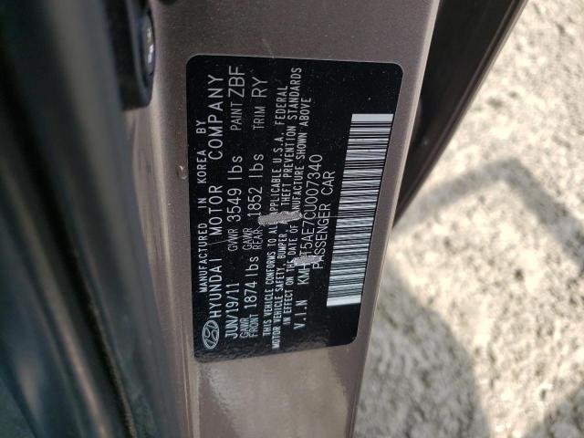 Photo 10 from auction – 2012 HYUNDAI ACCENT GLS with VIN KMHCT5AE7CU007340