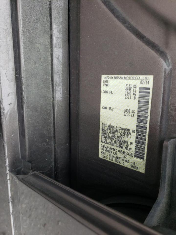 Фото 10 с аукциона – 2014 NISSAN MAXIMA S с VIN 1N4AA5AP4EC466360