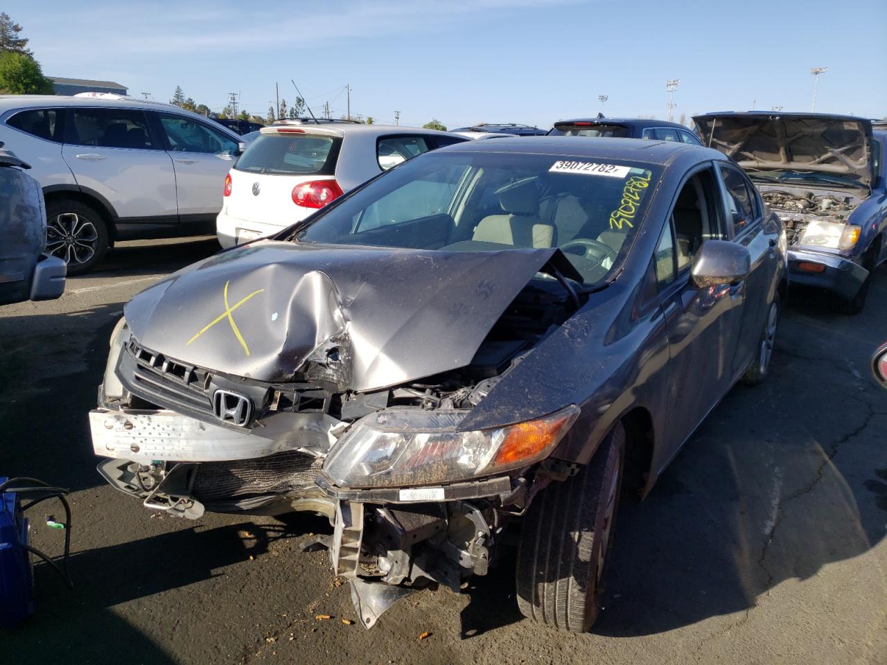 Photo 2 from auction – 2012 HONDA CIVIC EX with VIN 19XFB2F86CE331948