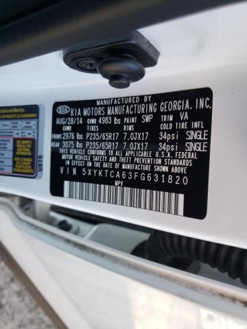 Photo 10 from auction – 2015 KIA SORENTO LX with VIN 5XYKTCA63FG631820