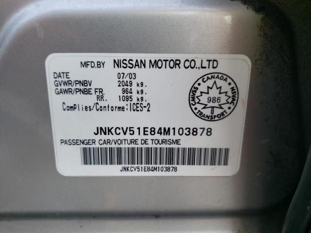 Photo 10 from auction – 2004 INFINITI G35 with VIN JNKCV51E84M103878
