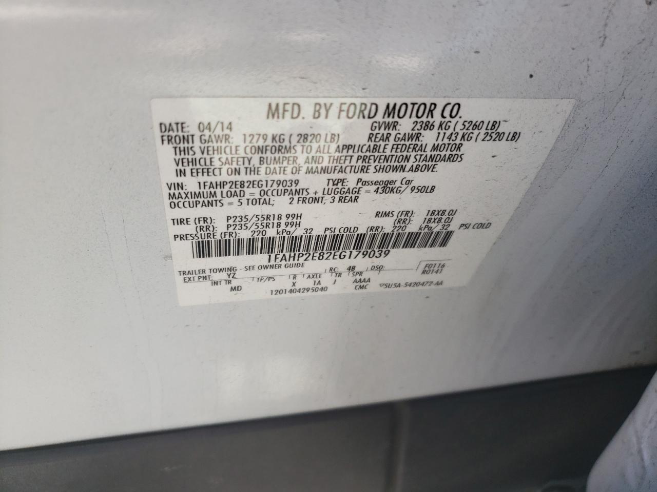 Photo 10 from auction – 2014 FORD TAURUS SEL with VIN 1FAHP2E82EG179039