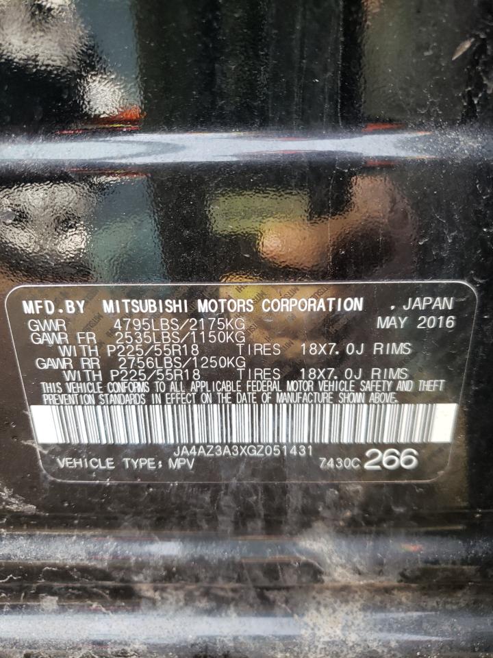 Photo 10 from auction – 2016 MITSUBISHI OUTLANDER with VIN JA4AZ3A3XGZ051431