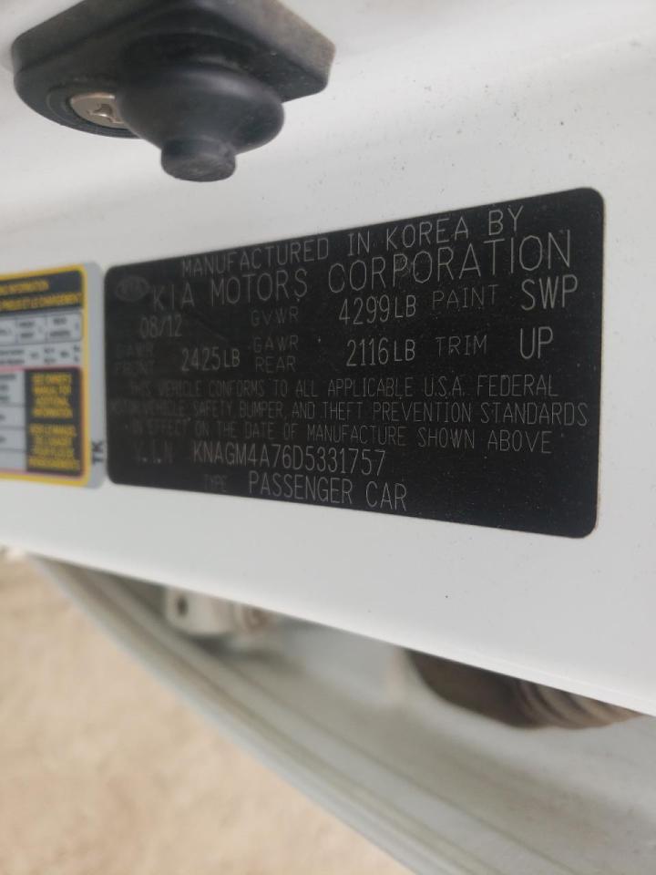 Photo 10 from auction – 2013 KIA OPTIMA LX with VIN KNAGM4A76D5331757