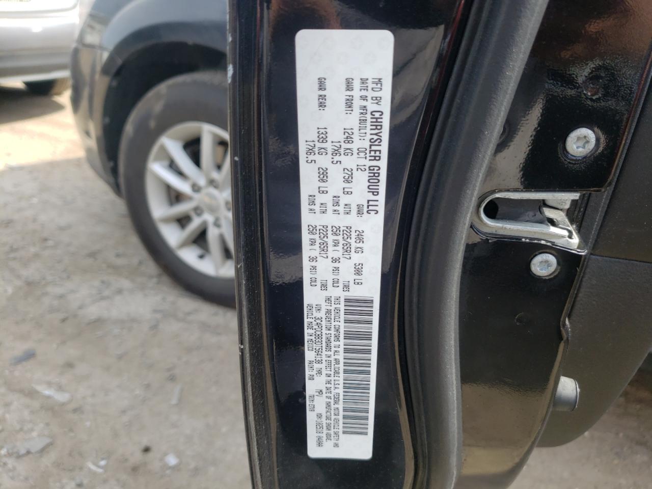 Photo 10 from auction – 2013 DODGE JOURNEY SX with VIN 3C4PDCBB3DT564138