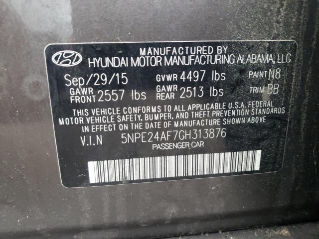 Photo 10 from auction – 2016 HYUNDAI SONATA SE with VIN 5NPE24AF7GH313876