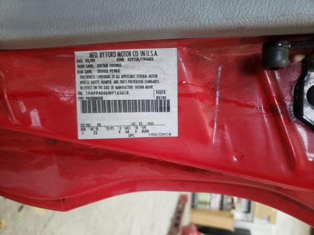 Photo 10 from auction – 1998 FORD MUSTANG with VIN 1FAFP4046WF163618