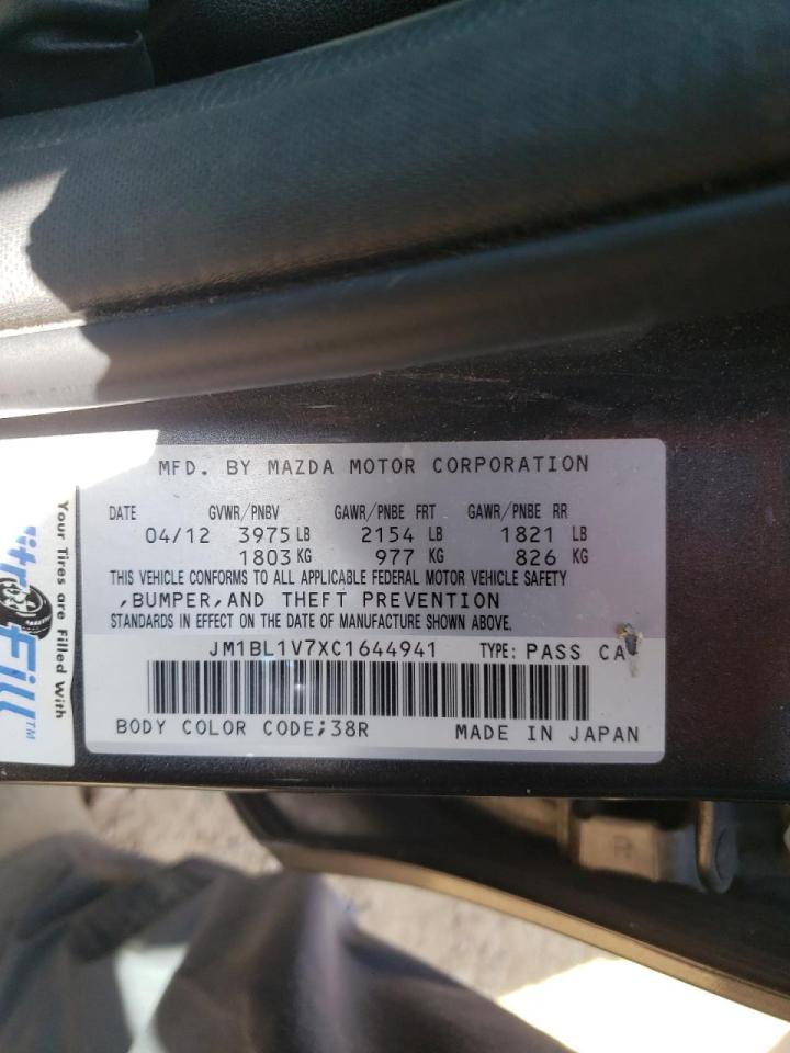 Photo 10 from auction – 2012 MAZDA 3 I with VIN JM1BL1V7XC1644941