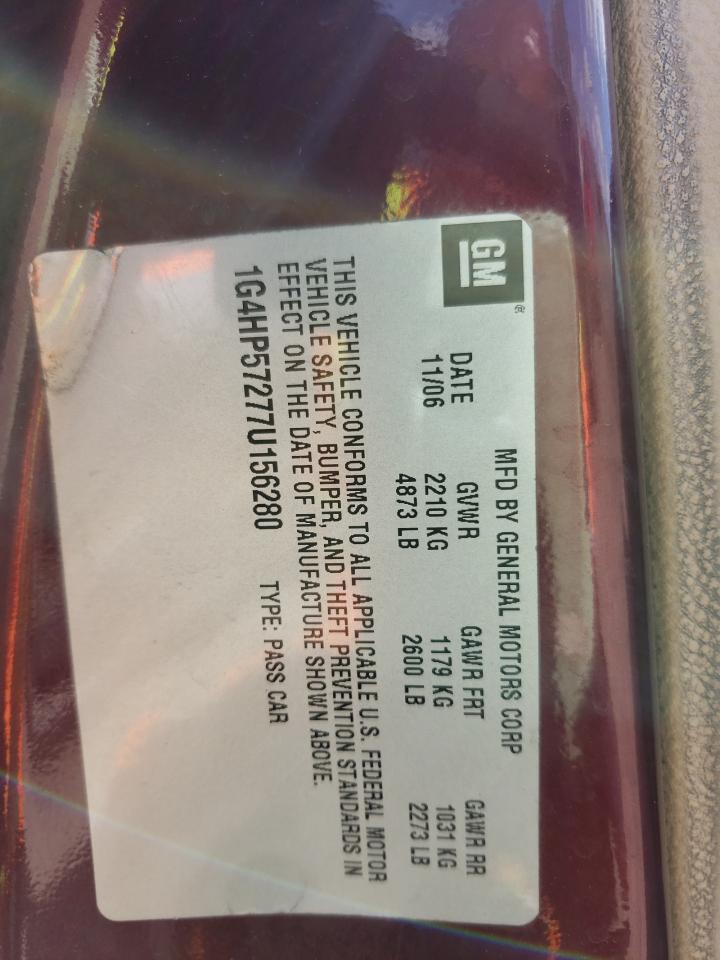 Photo 10 from auction – 2007 BUICK LUCERNE CX with VIN 1G4HP57277U156280