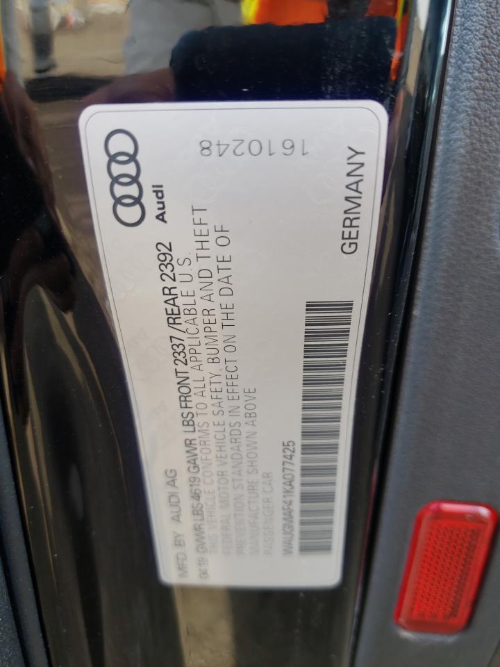 Photo 10 from auction – 2019 AUDI A4 PREMIUM with VIN WAUGMAF41KA077425