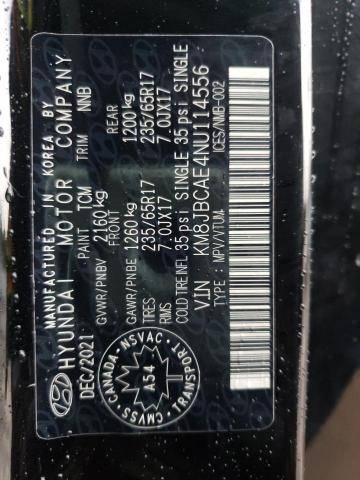Photo 10 from auction – 2022 HYUNDAI TUCSON with VIN KM8JBCAE4NU114556