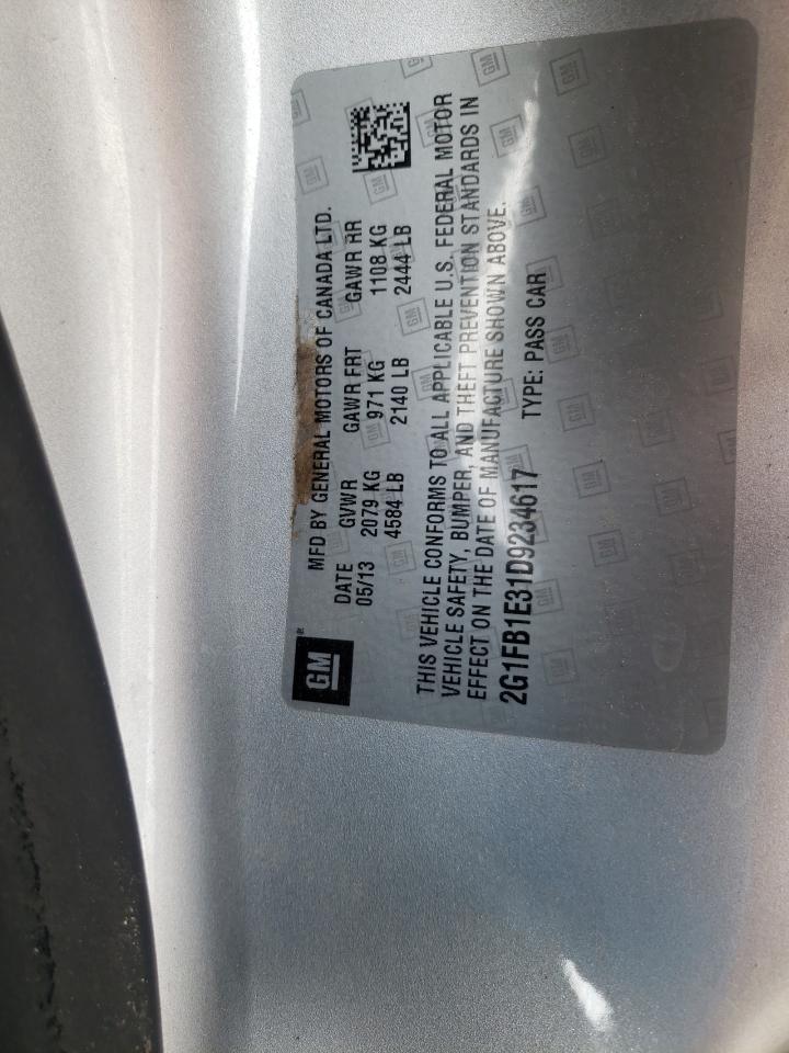 Photo 10 from auction – 2013 CHEVROLET CAMARO LT with VIN 2G1FB1E31D9234617
