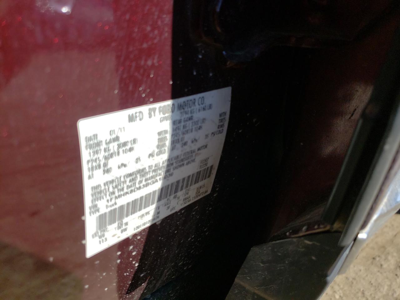 Photo 10 from auction – 2011 FORD EXPLORER X with VIN 1FMHK8D83BGA18039