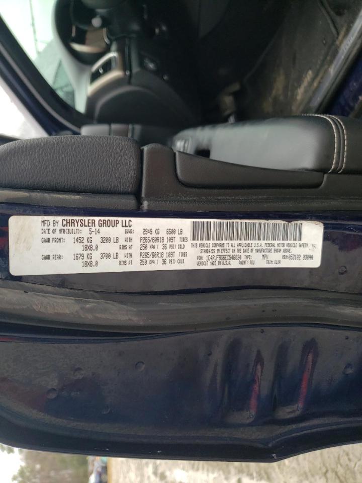 Photo 10 from auction – 2014 JEEP GRAND CHER with VIN 1C4RJFBG6EC546034