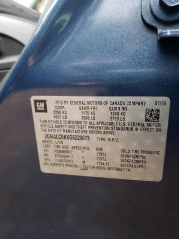 Photo 10 from auction – 2016 CHEVROLET EQUINOX LT with VIN 2GNALCEKXG6229673