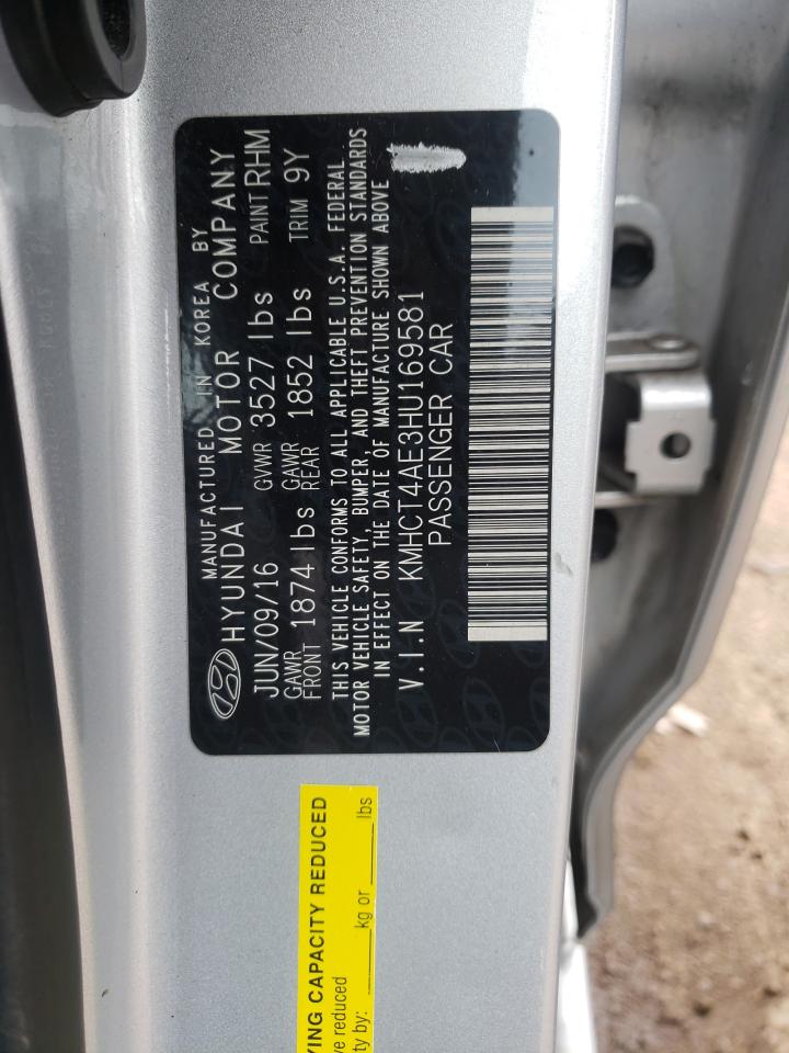 Photo 10 from auction – 2017 HYUNDAI ACCENT SE with VIN KMHCT4AE3HU169581