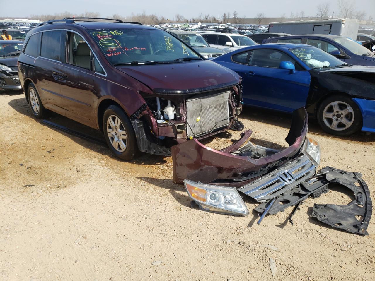 HONDA ODYSSEY LX 2011 with VIN 5FNRL5H27BB007596 - Photo from auction