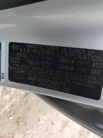 Photo 10 from auction – 2015 KIA FORTE LX with VIN KNAFK4A65F5433711