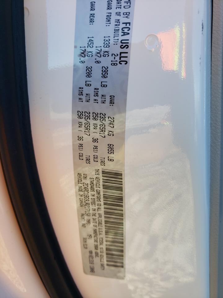 Photo 10 from auction – 2018 CHRYSLER PACIFICA with VIN 2C4RC1BG9JR217150