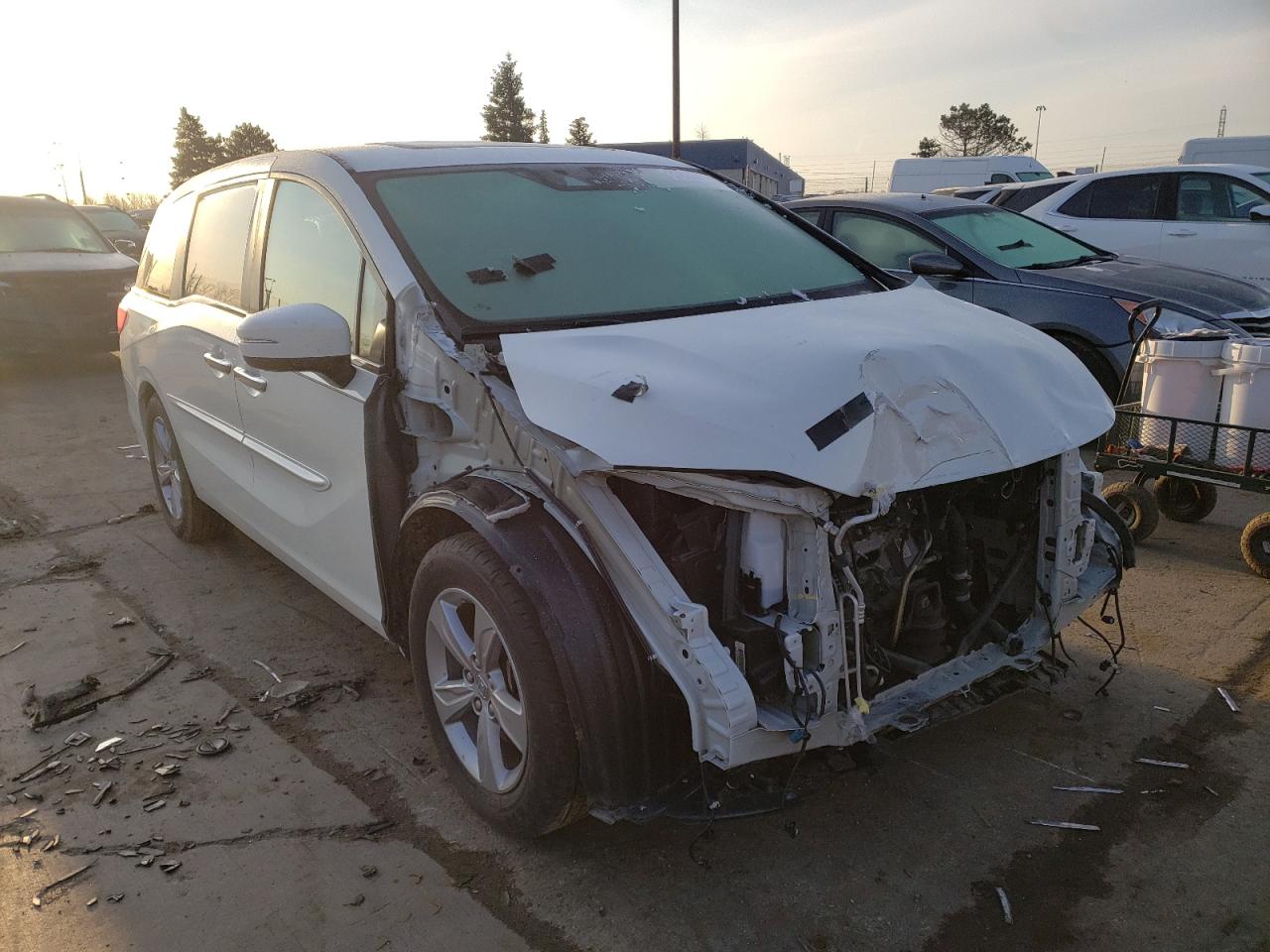 HONDA ODYSSEY EX 2018 with VIN 5FNRL6H74JB094891 - Photo from auction