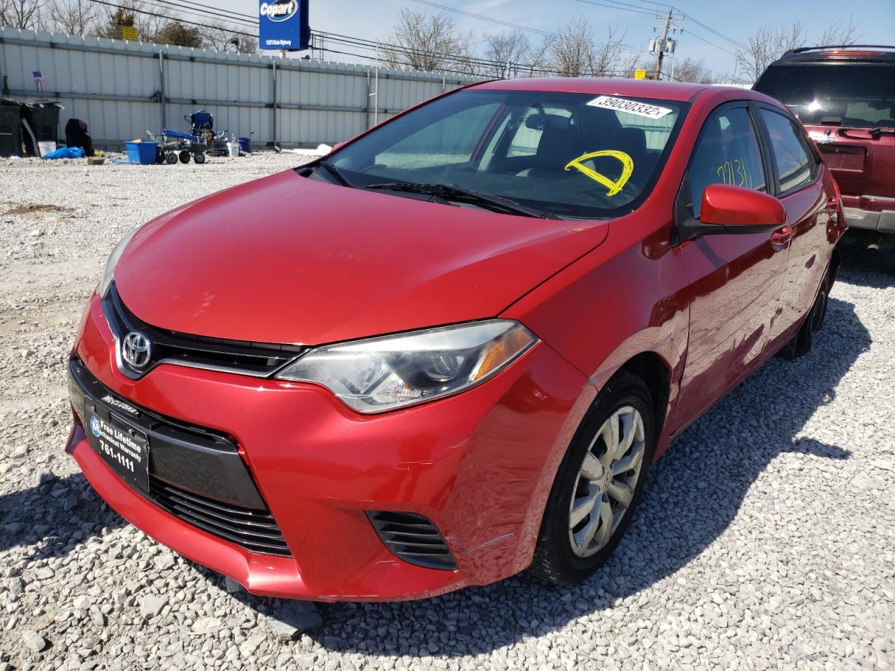 Photo 2 from auction – 2016 TOYOTA COROLLA L with VIN 5YFBURHE5GP441432