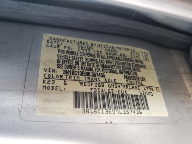 Photo 10 from auction – 2009 NISSAN VERSA S with VIN 3N1BC13E09L357436