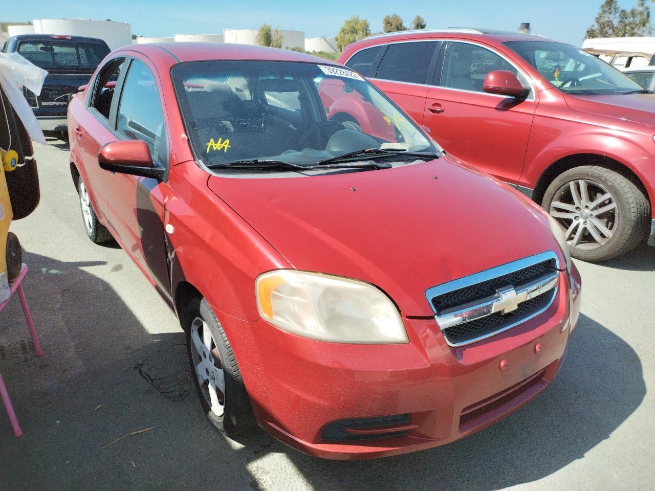 CHEVROLET AVEO BASE 2007 with VIN KL1TD56627B121760 - Photo from auction