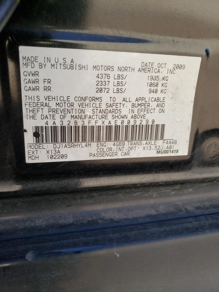 Photo 10 from auction – 2010 MITSUBISHI GALANT ES with VIN 4A32B3FFXAE009290
