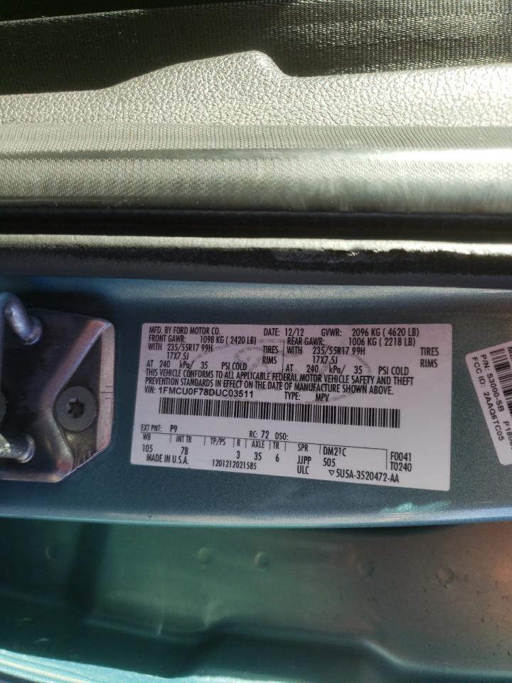 Photo 10 from auction – 2013 FORD ESCAPE S with VIN 1FMCU0F78DUC03511