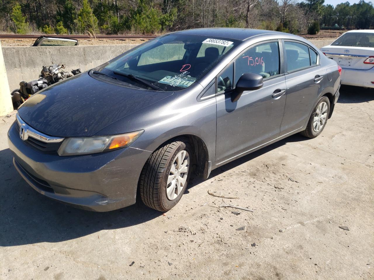Photo 2 from auction – 2012 HONDA CIVIC LX with VIN 2HGFB2F50CH303073