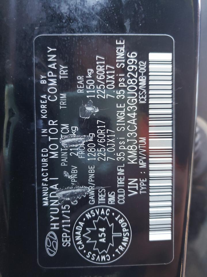 Photo 10 from auction – 2016 HYUNDAI TUCSON LIM with VIN KM8J3CA43GU082996