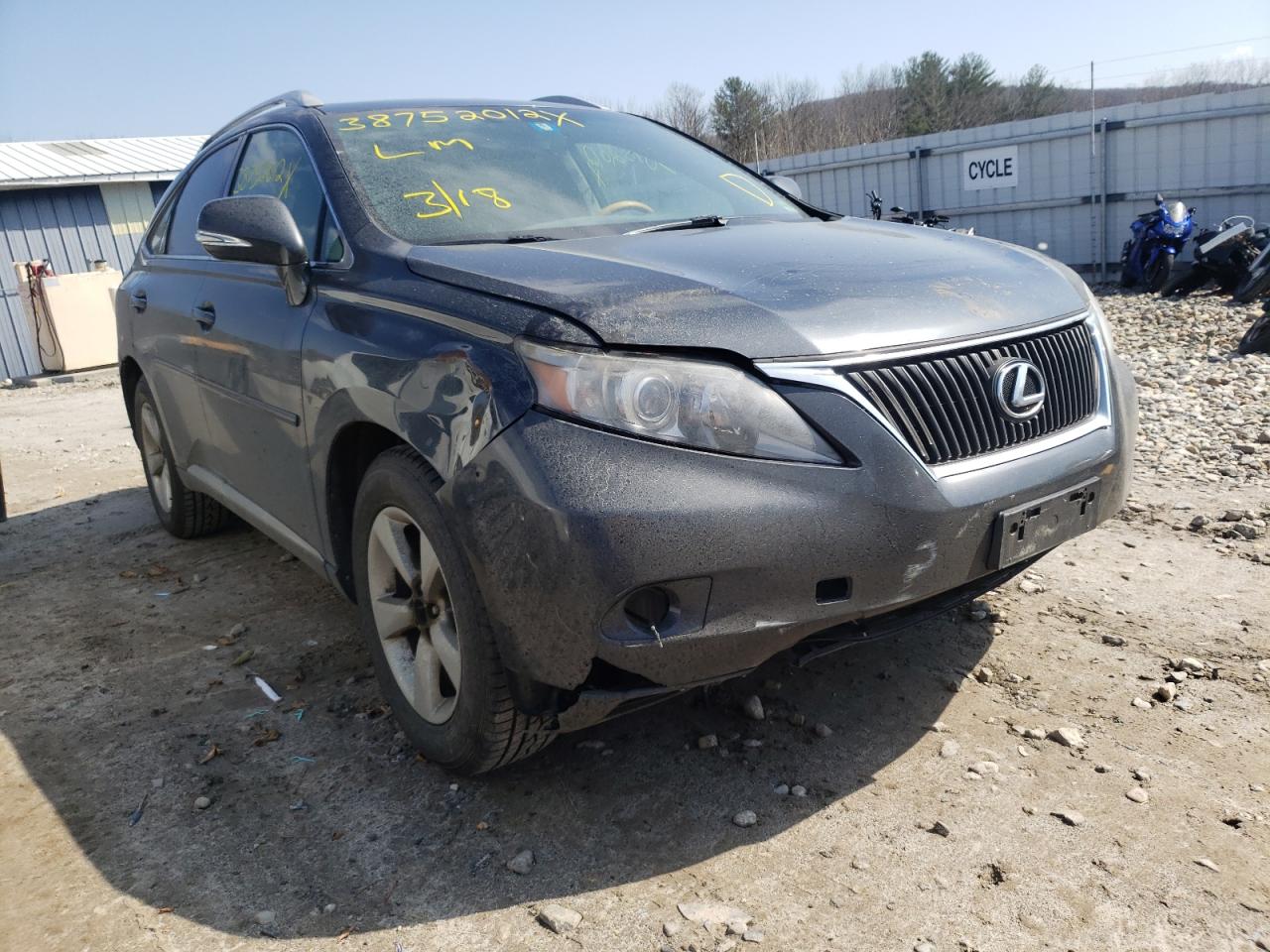 LEXUS RX 350 2010 with VIN 2T2BK1BA5AC028667 - Photo from auction