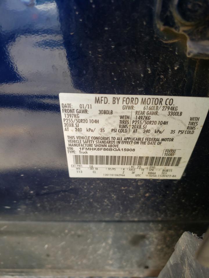 Photo 10 from auction – 2011 FORD EXPLORER L with VIN 1FMHK8F86BGA15908