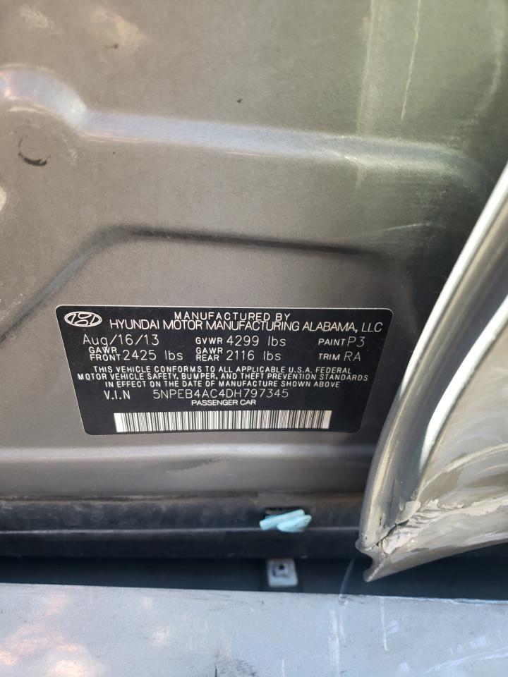 Photo 10 from auction – 2013 HYUNDAI SONATA GLS with VIN 5NPEB4AC4DH797345