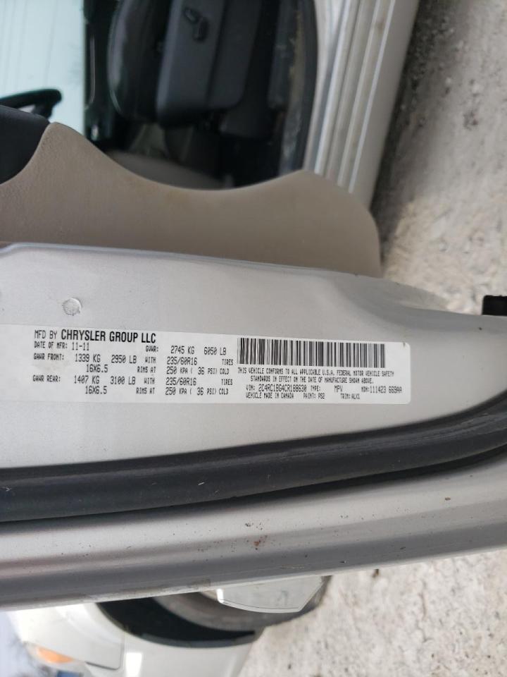 Photo 10 from auction – 2012 CHRYSLER TOWN & COU with VIN 2C4RC1BG4CR188630