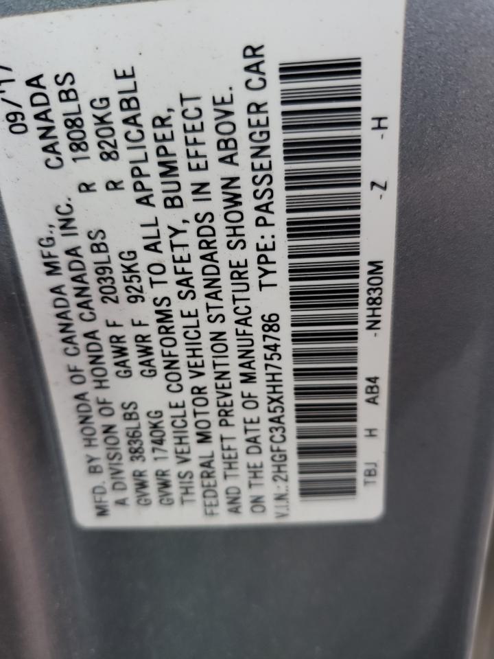 Photo 10 from auction – 2017 HONDA CIVIC SI with VIN 2HGFC3A5XHH754786