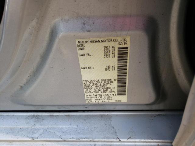 Photo 10 from auction – 2016 NISSAN ALTIMA 2.5 with VIN 1N4AL3AP2GN340441