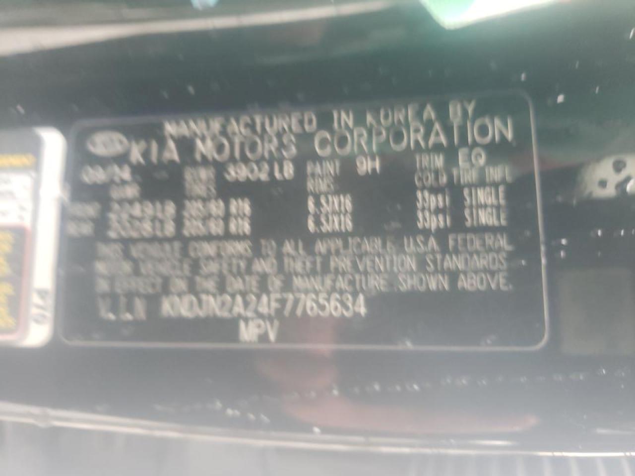 Photo 10 from auction – 2015 KIA SOUL with VIN KNDJN2A24F7765634